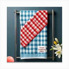 Towel design Gingham gala Canvas Print