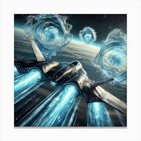 A High Tech, Sci Fi Scene Showcasing The Waveblade Canvas Print