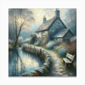 Cottage By The Water 1 Canvas Print