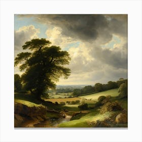 Landscape With A Stream Canvas Print