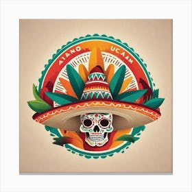 Mexican Skull 75 Canvas Print