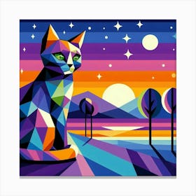 Nimbus Low Poly Cat 1 Canvas Print