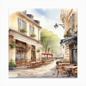 Default A Cozy Charming Depiction Of A Typical Parisian Street 1 (1) Canvas Print