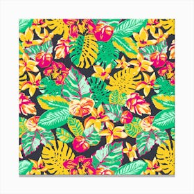 Tropical Garden Floral Canvas Print