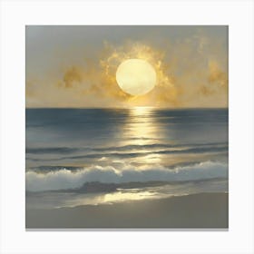 Sunset Over The Ocean 11 Canvas Print