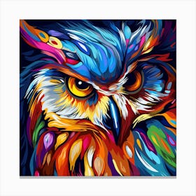 Colorful Owl Painting 7 Canvas Print