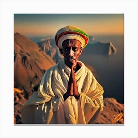 Ethiopian Man Praying Canvas Print