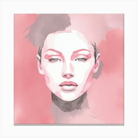 Watercolor Portrait Of A Woman 8 Canvas Print