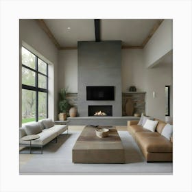 Modern Living Room 26 Canvas Print