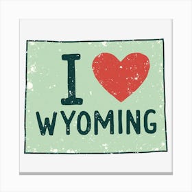 I Love Wyoming Canvas Print