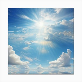 Blue Sky With Clouds 3 Canvas Print