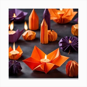 Origami Paper Lanterns Canvas Print