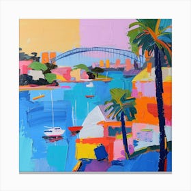 Abstract Travel Collection Sydney Australia 4 Canvas Print