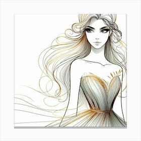 A lady 6 Canvas Print