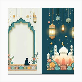 Ramadan Greeting Card 6 Canvas Print