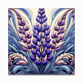 Purple blue lupine 1 Canvas Print