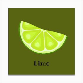 Slice of Lime Canvas Print