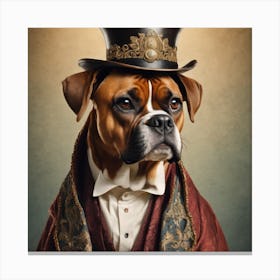 Silly Animals Series Boxer 1 Canvas Print