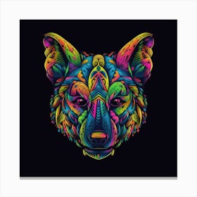 Psychedelic Wolf 1 Toile