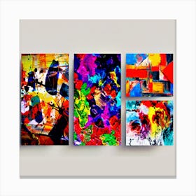 Abstract Painting,set of 4 colorful abstract art Canvas Print