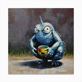 Monster Mug Canvas Print