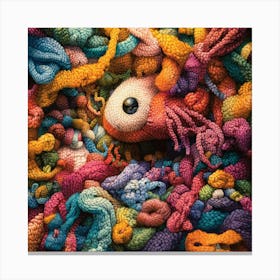 Knitted Octopus Canvas Print