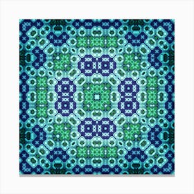 Abstract Pattern In Blue And Green Canvas Print