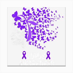 Lupus Awareness Lupus Purple Butterflies Canvas Print