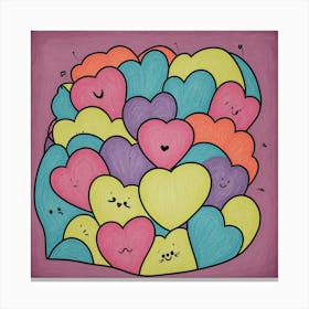 Heart Shaped Hearts Canvas Print