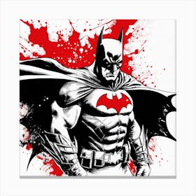 Batman Portrait Ink Painting (15) Canvas Print