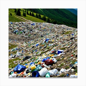 Garbage Pile In The Mountains 1 Canvas Print