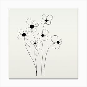 Flower Wall Decal Canvas Print