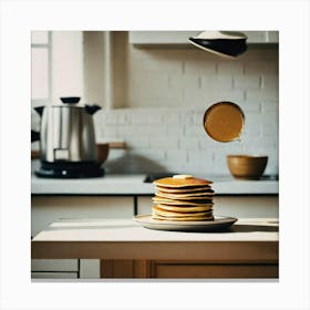 Kitchen pancakes stack Canvas Print