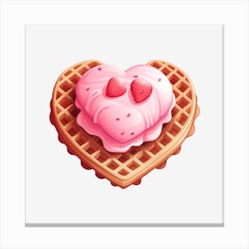 Heart Waffles Canvas Print