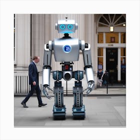 Robot In London 14 Canvas Print