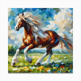 Horse Running In The Nature Canvas Print