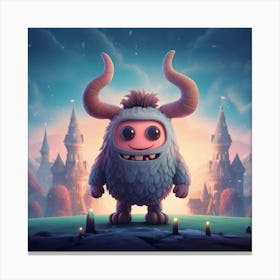 Monster With Horns Canvas Print