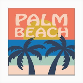 Palm Beach Bold Illustration Canvas Print