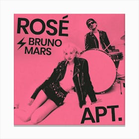Rose And Bruno Mars Canvas Print