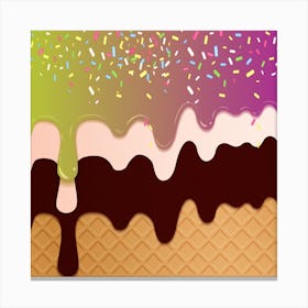 Ice Cream Background 3 Canvas Print