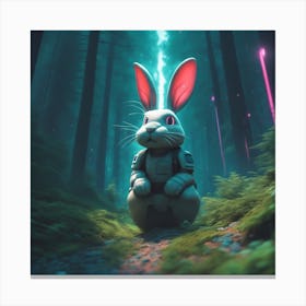 Rabbit In The Forest 75 Canvas Print