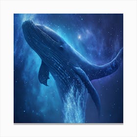 Whale In Space Canvas Print