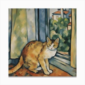 Cat By The Window 4 Canvas Print