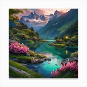 Mountain Lake 1 Canvas Print