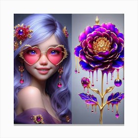 Purple Rose Canvas Print