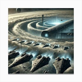 Shadow Eclipse Field Cloaking Fleets Converted Canvas Print