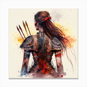 Powerful Warrior Back Woman #3 Canvas Print