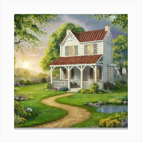 Country Cottage Canvas Print