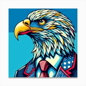 Eagle In Suit Canvas Print