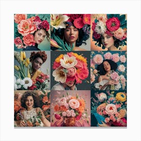 Floral Bouquets Canvas Print